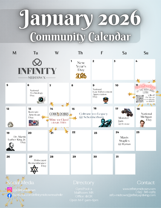 January Event Calendar