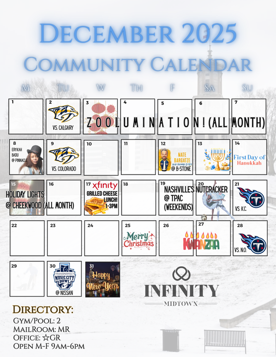 December Event Calendar