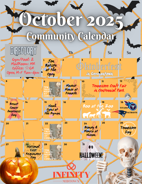 October Events Calendar