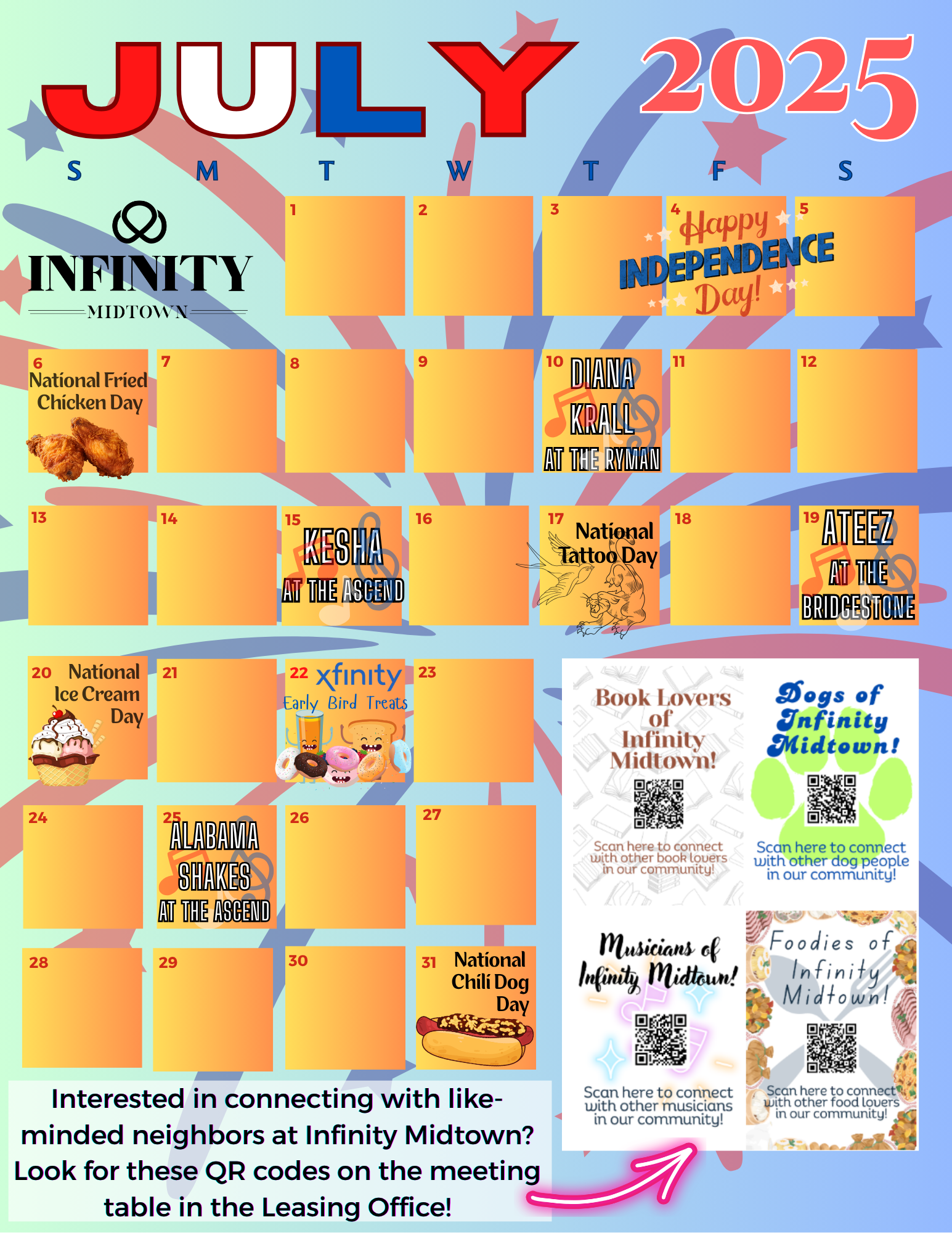 July Event Calendar