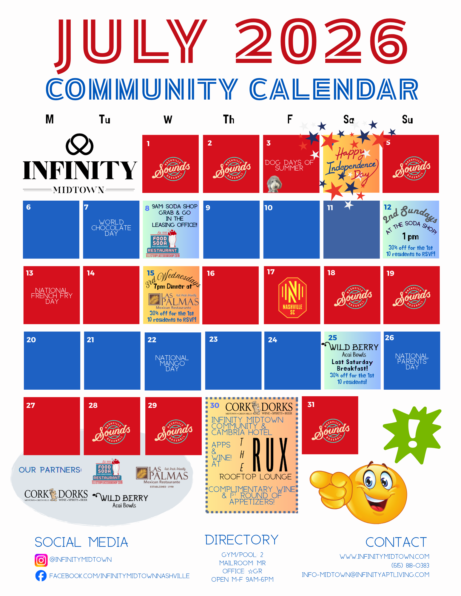 Infinity Midtown | January Event Calendar
