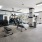 a gym with weights