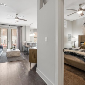 Find your perfect fit at Infinity Midtown a bedroom with a large bed